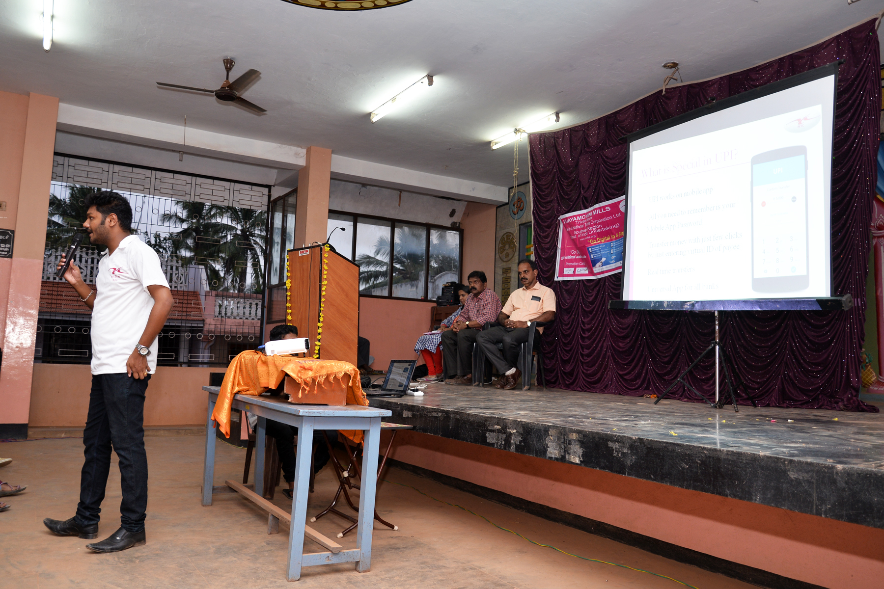 UPI awareness & training camp in Balaramapuram by Vijay Mohini Mills.